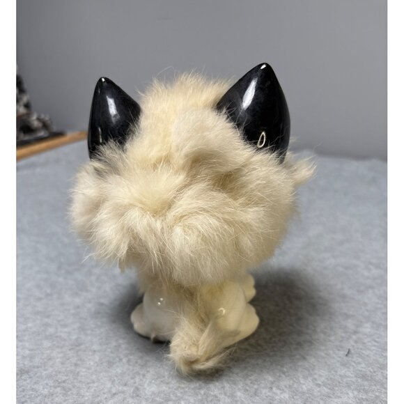 Vintage Furry Ceramic Cat Figurine by UCAGCO Porcelain Japan Kitschy 5.5" 1950s - Picture 3 of 7